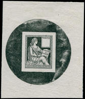 EPA FRANCE - Poste - (112), épreuve Du Poinçon En Noir, Dans Un Cercle, Sans Valeur Faciale, Poinçon Original Fond Noir, - 1849-1850 Ceres