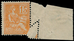 ** FRANCE - Poste - 117, Piquage Oblique Par Pliage: 15c. Mouchon Orange (Spink) - 1849-1850 Ceres