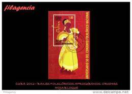 USADOS. CUBA. 2012-11 BAILES RITUALES AFROCUBANOS. ORISHAS. HOJA BLOQUE - Used Stamps