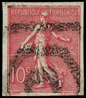(*) FRANCE - Poste - 129, Type III, Non Dentelé, Para-oblitéré Hexagones (à Main): 10c. Lignée - 1849-1850 Cérès