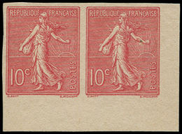 (*) FRANCE - Poste - 129, Paire Non Dentelée, Cdf: 10c. Rose - 1849-1850 Cérès