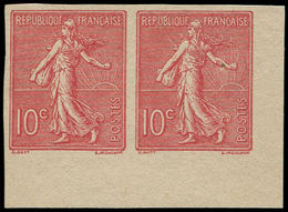 (*) FRANCE - Poste - 129, Paire Non Dentelée, Cdf: 10c. Rose - 1849-1850 Ceres