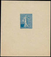 EPA FRANCE - Poste - 132, épreuve Du Poinçon, Cartouche Sans Faciale En Bleu Sur Papier Normal: 25c. Semeuse Lignée - 1849-1850 Cérès