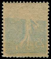 ** FRANCE - Poste - 132d, Impression Recto-verso Partielle: 25c. Semeuse Bleu - 1849-1850 Ceres