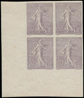 ** FRANCE - Poste - 133, Bloc De 4 Non Dentelé, Cdf, Luxe, Signé Brun: 30c. Semeuse Lignée - 1849-1850 Ceres