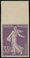 (*) FRANCE - Poste - 136b, Non Dentelé, Signé Brun: 35c. Semeuse Violet Clair - 1849-1850 Cérès