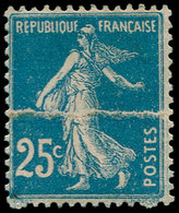 (*) FRANCE - Poste - 140h, Type IIIA, Impression Sur Raccord: 25c. Semeuse Bleu - 1849-1850 Cérès