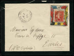 FRANCE - Poste - 146, Sur Porte Timbre Polychrome "Dieu Protège La France" Sur Enveloppe Laroche Chalais 17/6/15 - 1849-1850 Cérès
