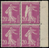 ** FRANCE - Poste - 190, Bloc De 4, 2 Ex. Sans Le "C" + Un Ex. Très Grosse Tache Blanche Verticale - 1849-1850 Ceres