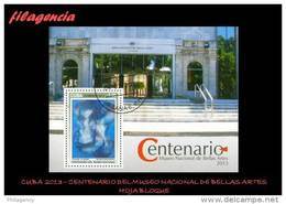 USADOS. CUBA. 2013-04 CENTENARIO DEL MUSEO NACIONAL DE BELLAS ARTES. HOJA BLOQUE - Used Stamps