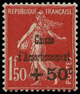 ** FRANCE - Poste - 277, Luxe: 50c+1.50c. Rouge Caisse D'Amortissement - 1849-1850 Cérès