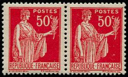 ** FRANCE - Poste - 283s, En Paire, Faux De Barcelone: 50c. Paix - 1849-1850 Cérès