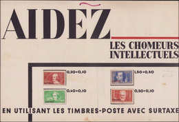 (*) FRANCE - Poste - 330b/33b, Surchargé "spécimen" Sur Affiche De Présentation De La Poste: Chômeurs Intellectuels - 1849-1850 Cérès