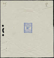EPA FRANCE - Taxe - 47, épreuve En Bleu Gris (2/209): 50c. Valeurs Impayées. Rare - 1859-1959 Neufs
