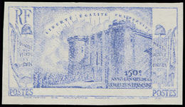 (*) COLONIES SERIES - Poste - 1939, 150ème An. Révolution, Type Non émis Gravé, Essai En Bleu Clair (1 Feuille De 25 Con - Sin Clasificación