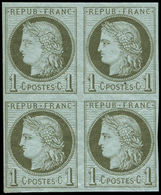 ** COLONIES GENERALES - Poste - 14, Bloc De 4 Luxe: 1c. Vert Olive - Otros & Sin Clasificación