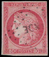 O COLONIES GENERALES - Poste - 21, Oblitération Losange "Inde", Signé Miro: 80c. Rose (Maury) - Other & Unclassified