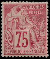 * COLONIES GENERALES - Poste - 58, Signé, Très Bon Centrage: 75c. Carmin - Otros & Sin Clasificación