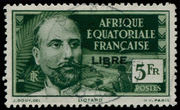 O AFRIQUE EQUATORIALE - Poste - 125, Signé Brun: 5f. France Libre - Other & Unclassified