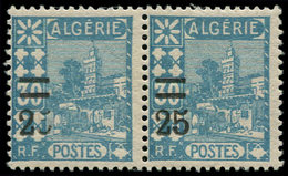 ** ALGERIE - Poste - 72, Paire, Un Exemplaire "5" De "25" Presque Disparu (Normal *): 25 S. 30c. Bleu - Autres & Non Classés