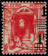 * ALGERIE - Poste - 158c, Double Surcharge à Cheval, Signé Brun: 1f. S. 90c. Rouge - Autres & Non Classés