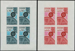 ** ANDORRE - Poste - 179/80, 2 Feuillets De 4 Non Dentelés: Europa 1967 - Autres & Non Classés