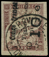 O CONGO - Poste - 11, Surcharge De Bas En Haut, Belles Marges: 10 S. 1f. Brun - Autres & Non Classés