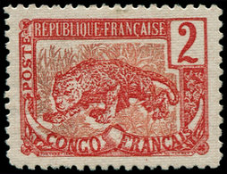 * CONGO - Poste - 28b, Erreur De Couleur, Signé, Très Bon Centrage: 2c. Panthère - Autres & Non Classés