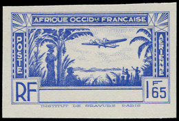 (*) COTE D'IVOIRE - Poste Aérienne - 1A, Non émis 1.65f. Bleu, Non Dentelé, Sans Nom De Colonie (Maury) - Autres & Non Classés