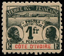 ** COTE D'IVOIRE - Taxe - 8, Dentelé 11: 1f. Noir Sur Rose Pâle - Autres & Non Classés