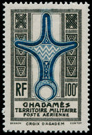 ** GHADAMES - Poste Aérienne - 2J, Non émis, Noir Et Bleu (couleurs Non Adoptées): 100f. (Maury) - Autres & Non Classés