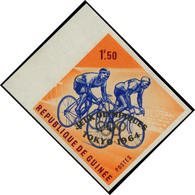 ** GUINEE REPUBLIQUE - Poste - (137), Non émis, Surcharge Noire "JO Tokyo 1964", Non Dentelé: 1.50f. Cyclisme - Guinée (1958-...)