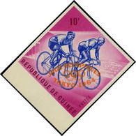 ** GUINEE REPUBLIQUE - Poste - (142), Non émis, Surcharge Orange "JO Tokyo 1964", Non Dentelé: 10f. Cyclisme - Guinée (1958-...)