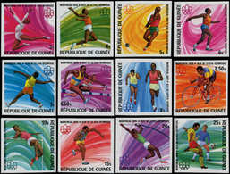 ** GUINEE REPUBLIQUE - Poste - 560/71 + Bf 32/33, Non Dentelés, Complet: Jeux Olympiques De Montréal 76 - Guinée (1958-...)
