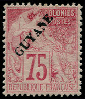 * GUYANE - Poste - 27, Très Frais, Gommé, Sans Point, Signé: 75c. Rose - Autres & Non Classés