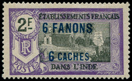 * INDE FRANCAISE - Poste - 74a, Variété Gros "6" Devant Caches": 6f6c. S. 2f. - Autres & Non Classés