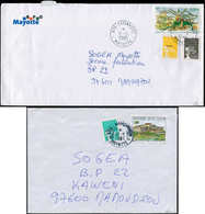 MAYOTTE - Poste - 113a/114a, Grandes Légendes, Sur 2 Enveloppes, Signées Brun (Maury) - Autres & Non Classés