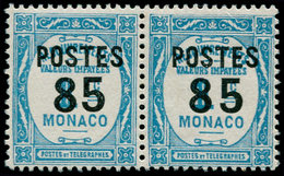 * MONACO - Poste - 149, Chiffres Espacés Tenant à Normal: 85 S. 1f. Bleu - Autres & Non Classés