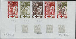 ** NIGER - Poste - 275, Bande De 5 Essais De Couleurs Dont Polychrome, Cd 26/1/73: OMS, Croix-Rouge - Autres & Non Classés