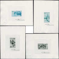 EPA NIGER - Poste Aérienne - 187/88 (bleu) + 189/90 (noir), Série De 4 épreuves D'artiste, Signées Bétemps: J.O De Munic - Autres & Non Classés