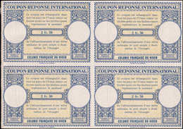 * NIGER - Coupons Réponse - Colonie Française Du Niger, Bloc De 4 Non émis, Provenant De L'album Upu 1947: 2fr.50 - Autres & Non Classés