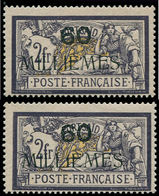 ** PORT-SAID - Poste - 47 + 47aB, Normal Et Variété "milltemes": 60m. S. 2f. Merson (Maury) - Autres & Non Classés