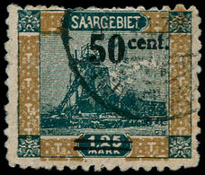 O SARRE - Poste - 77a, Grosse Dentelure (10,5), Rare: 50c/1,25mk - Autres & Non Classés