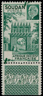 ** SOUDAN FRANCAIS - Poste - 129, Double Valeur à Cheval, Hors Cartouche, Signé Scheller, Bdf: 1f. Pétain Vert - Autres & Non Classés