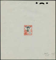 EPA TCHONG-K'ING - Poste - Non émis (1922), Petite Surcharge Noire Sur Indochine Yvert 105, épreuve D'atelier En Rouge & - Autres & Non Classés