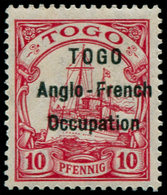 * TOGO - Poste - 34, Type I, Espace 3mm, Signé Brun: 10pf. Rouge - Autres & Non Classés