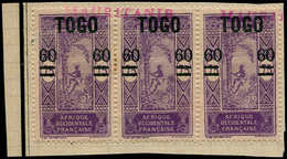 SPE TOGO - Poste - 114, Bande De 3 Sur Page D'album UPU, Surcharge Rouge "spécimen Collection Mauritanie" 60 S. 75c. Pal - Autres & Non Classés