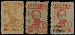 (*) VIETNAM DU NORD - Poste - 60/62, Ho-Chi-Minh Sur Papier De Riz - Viêt-Nam