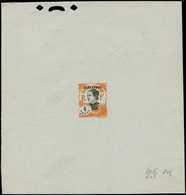 EPA YUNNANFOU - Poste - Non émis (1922), Petite Surcharge Noire Sur Indochine Yvert 103, épreuve D'atelier En Orange & N - Autres & Non Classés