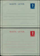 N ALBANIE - Entiers Postaux - Occupation Italienne, Michel U17/18  + K 14/15, 2 Cartes-lettre + 2 Enveloppes: Victor Emm - Albanie